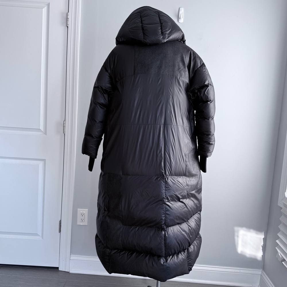 The Eight Senses Black Oversized Cloud Down Puffer Coat Full Length Hooded L OS - Picture 4 of 16